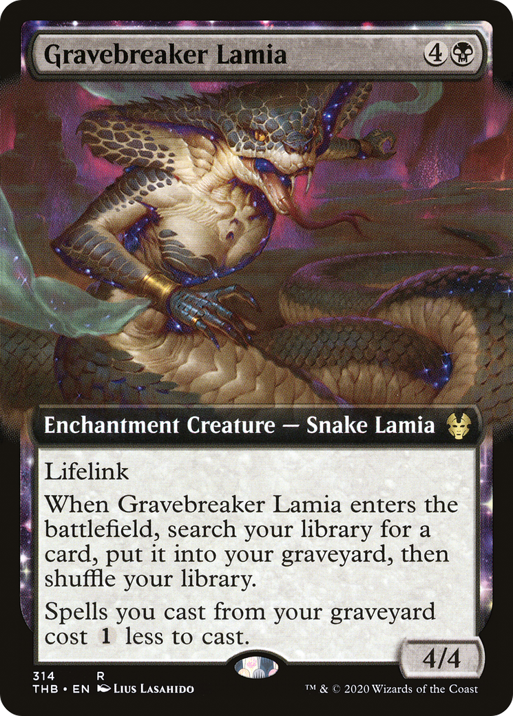 Gravebreaker Lamia (THB-314) - Theros Beyond Death: (Extended Art, nyxtouched)