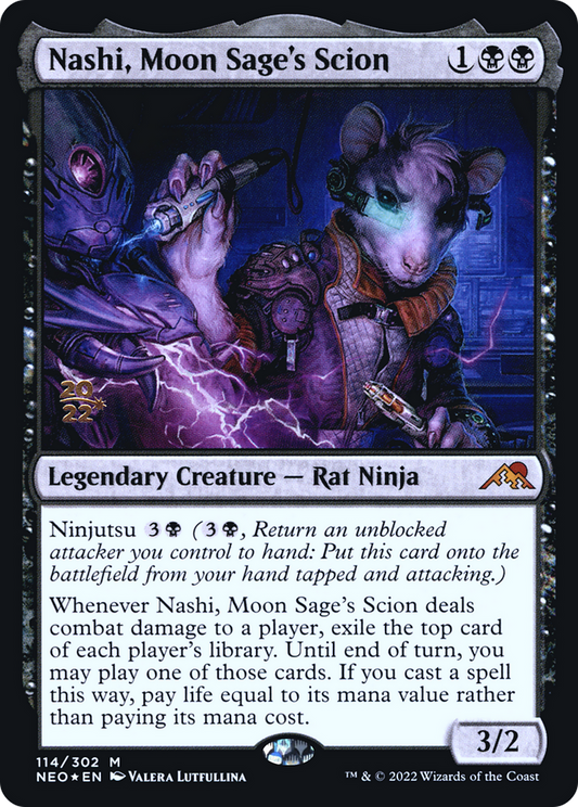 Nashi, Moon Sage's Scion (PNEO-114S) - Kamigawa: Neon Dynasty Promos Foil