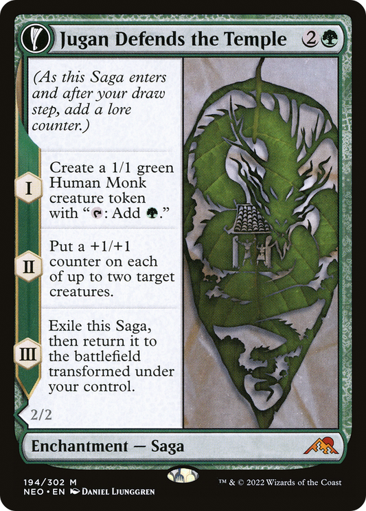 Jugan Defends the Temple (NEO-194) - Kamigawa: Neon Dynasty: (fandfc)