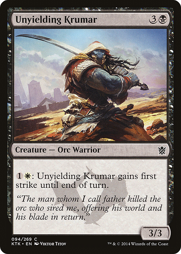 Unyielding Krumar (KTK-094) - Khans of Tarkir