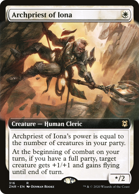 Archpriest of Iona (ZNR-316) - Zendikar Rising: (Extended Art)