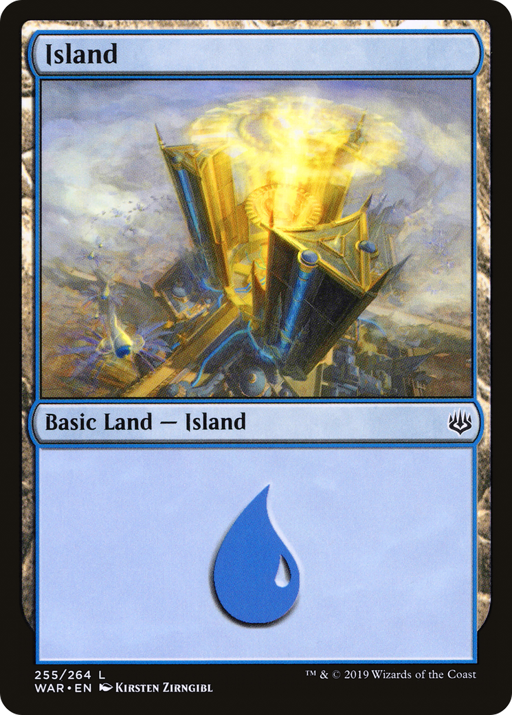 Island (WAR-255) - War of the Spark Foil