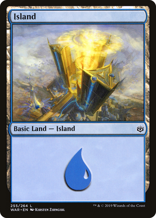 Island (WAR-255) - War of the Spark Foil