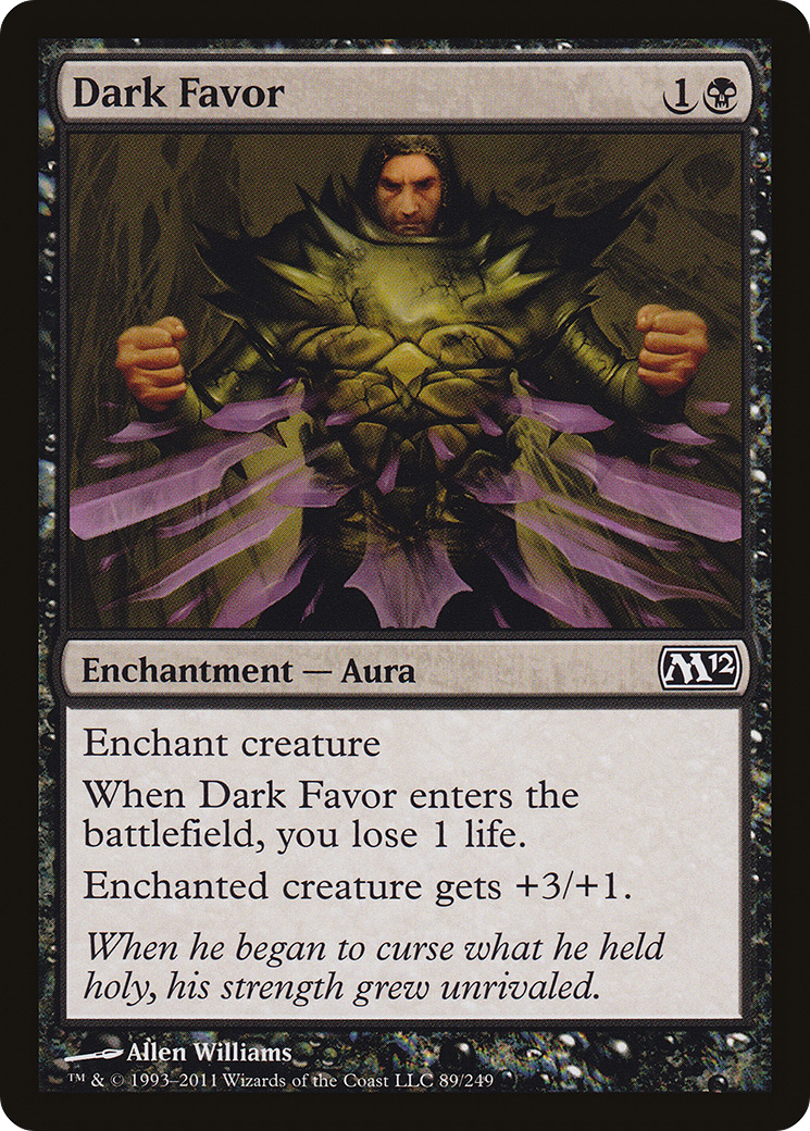 Dark Favor (M12-089) - Magic 2012 Foil