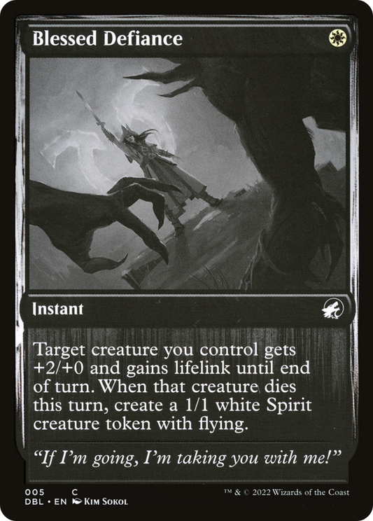 Blessed Defiance (DBL-005) - Innistrad: Double Feature