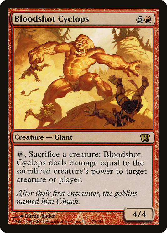 Bloodshot Cyclops (8ED-179★) - Eighth Edition Foil
