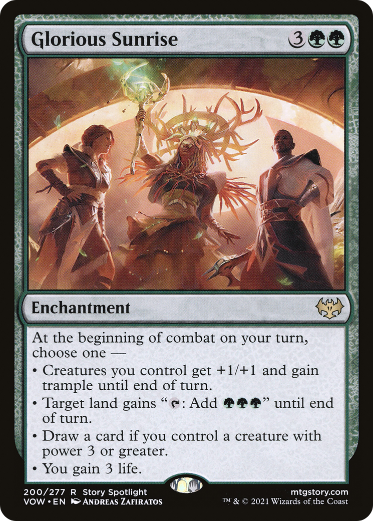 Glorious Sunrise (VOW-200) - Innistrad: Crimson Vow Foil