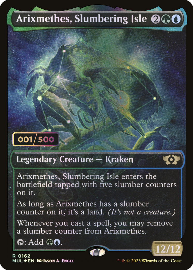 Arixmethes, Slumbering Isle (MUL-162Z) - Multiverse Legends: (Showcase) Foil