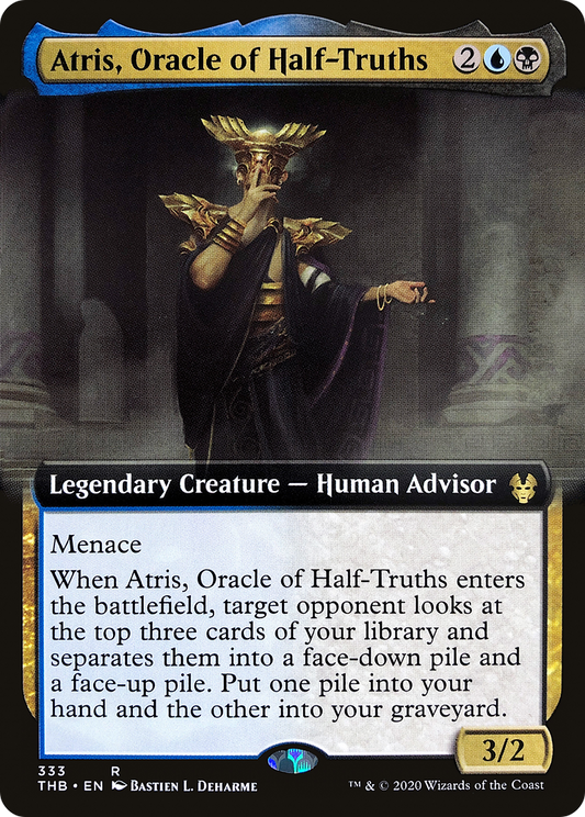 Atris, Oracle of Half-Truths (THB-333) - Theros Beyond Death: (Extended Art)