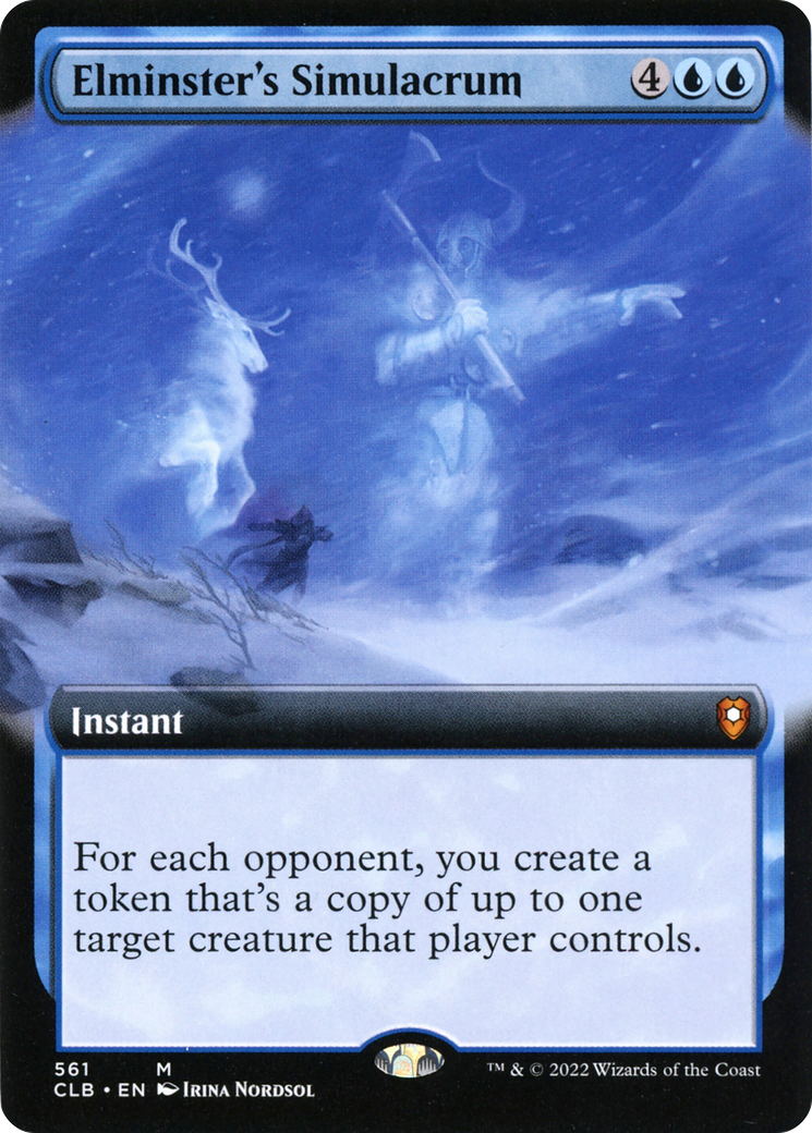 Elminster's Simulacrum (Extended Art)  (CLB-561) - Commander Legends: Battle for Baldur's Gate: (Extended Art) Foil