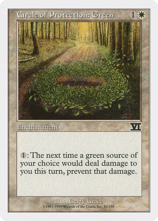 Circle of Protection: Green (6ED-010) - Classic Sixth Edition