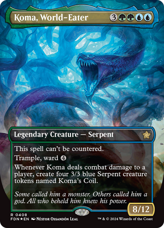 Koma, World-Eater (FDN-408) - Foundations (Borderless) Foil