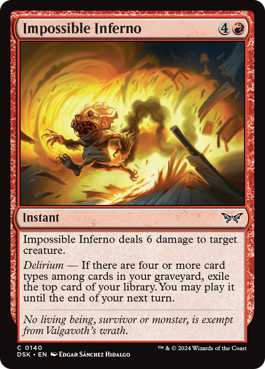 Impossible Inferno (DSK-140) - Duskmourn: House of Horror Foil