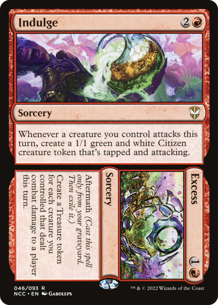 Indulge // Excess (PPSNC-46P) - New Capenna Commander Promos Foil (Promo Pack)