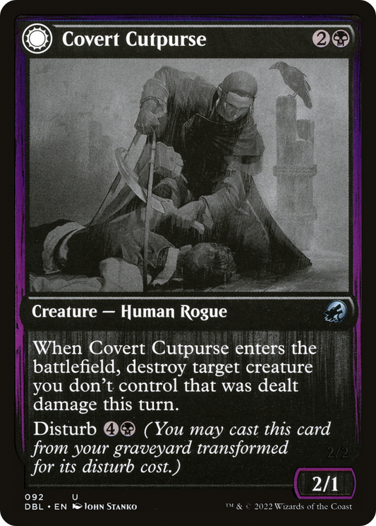 Covert Cutpurse // Covetous Geist (DBL-092) - Innistrad: Double Feature: (Double Faced Transform) Foil