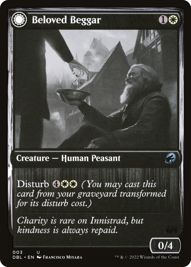 Beloved Beggar // Generous Soul (DBL-003) - Innistrad: Double Feature: (Double Faced Transform)