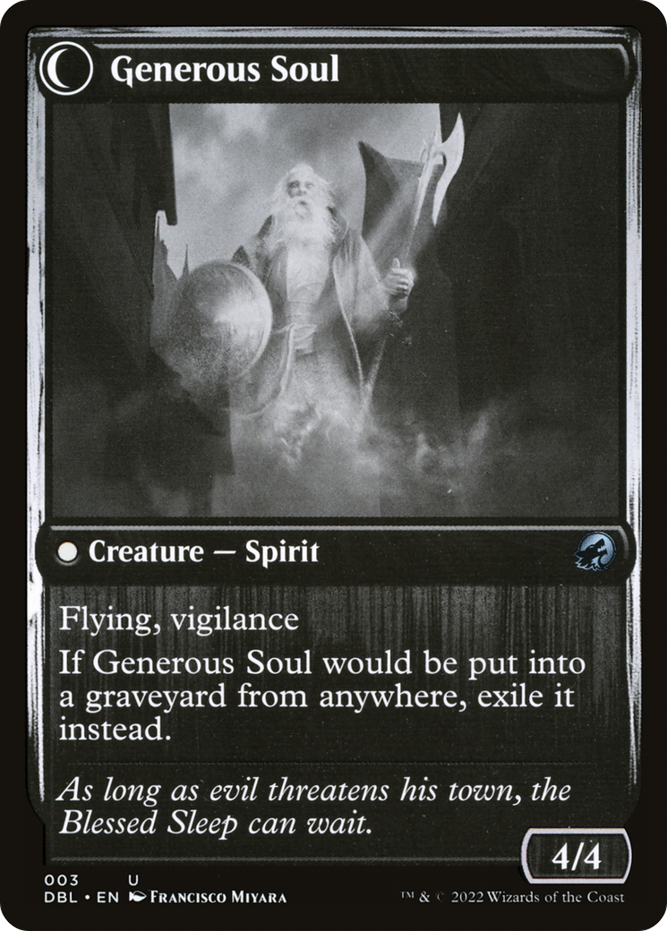 Beloved Beggar // Generous Soul (DBL-003) - Innistrad: Double Feature: (Double Faced Transform)