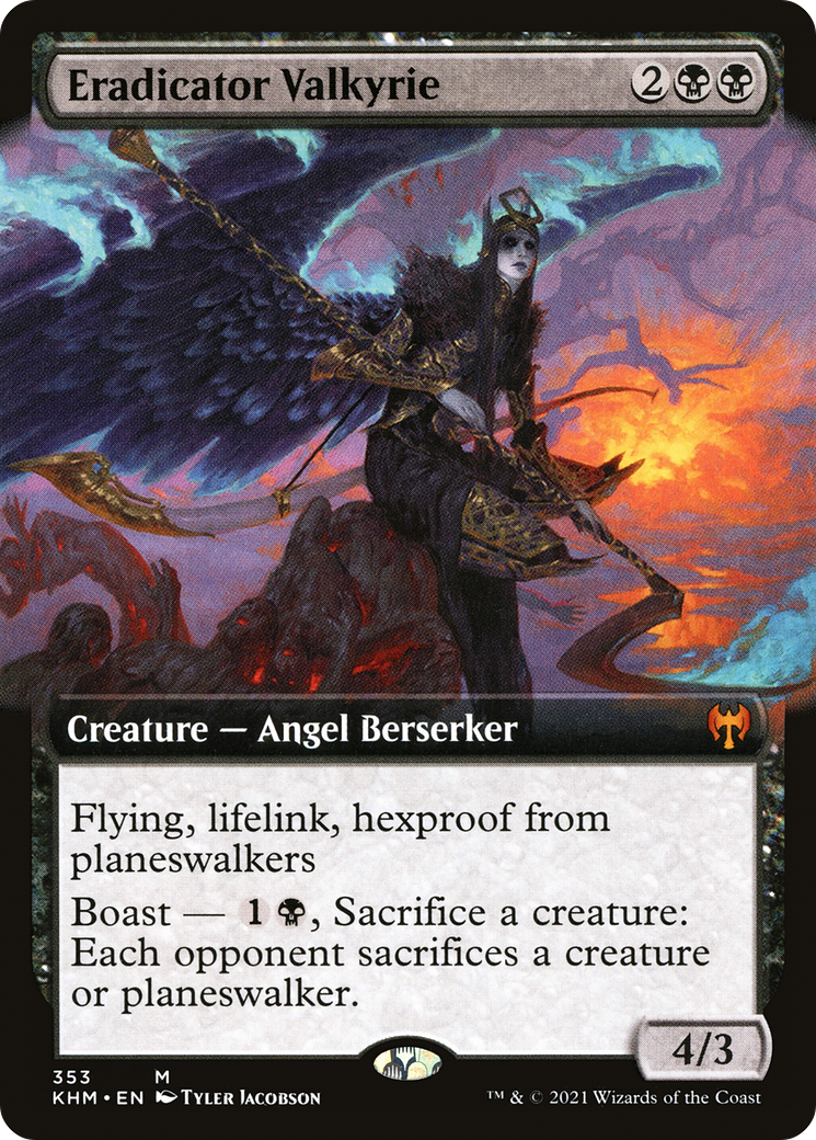 Eradicator Valkyrie  (KHM-353) - Kaldheim: (Extended Art) Foil