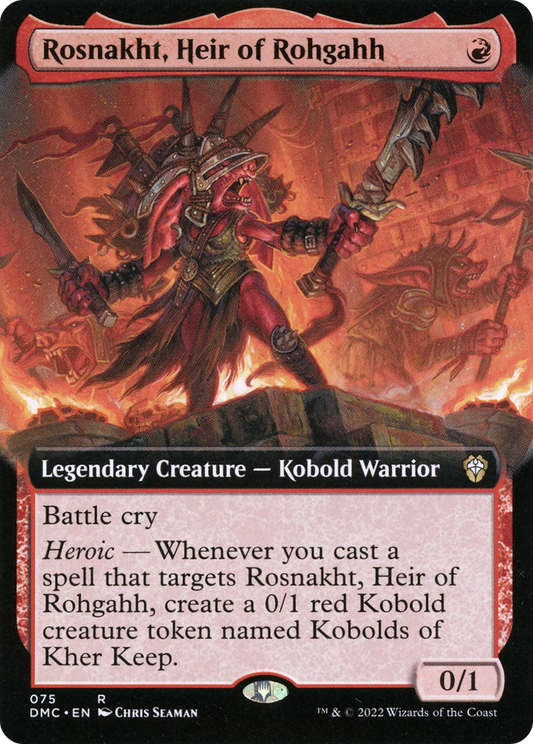 Rosnakht, Heir of Rohgahh (DMC-075) - Dominaria United Commander: (Extended Art) Foil