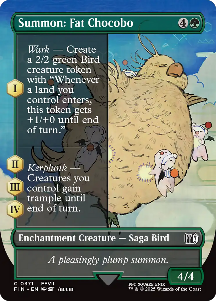 Summon: Fat Chocobo (Borderless) (FIN-371) - FINAL FANTASY (Borderless)