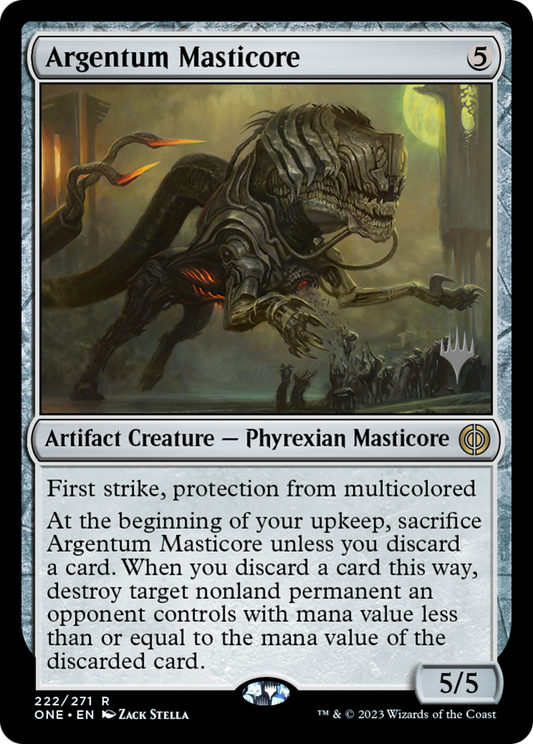 Argentum Masticore (PONE-222P) - Phyrexia: All Will Be One Promos Foil