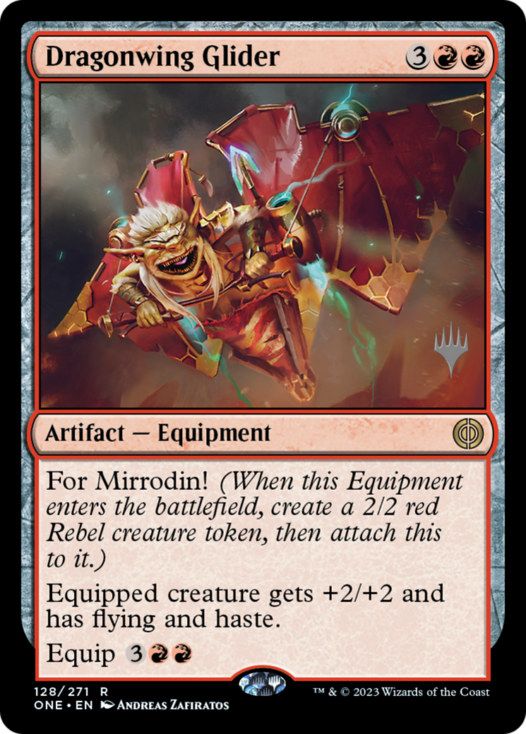 Dragonwing Glider (PONE-128P) - Phyrexia: All Will Be One Promos