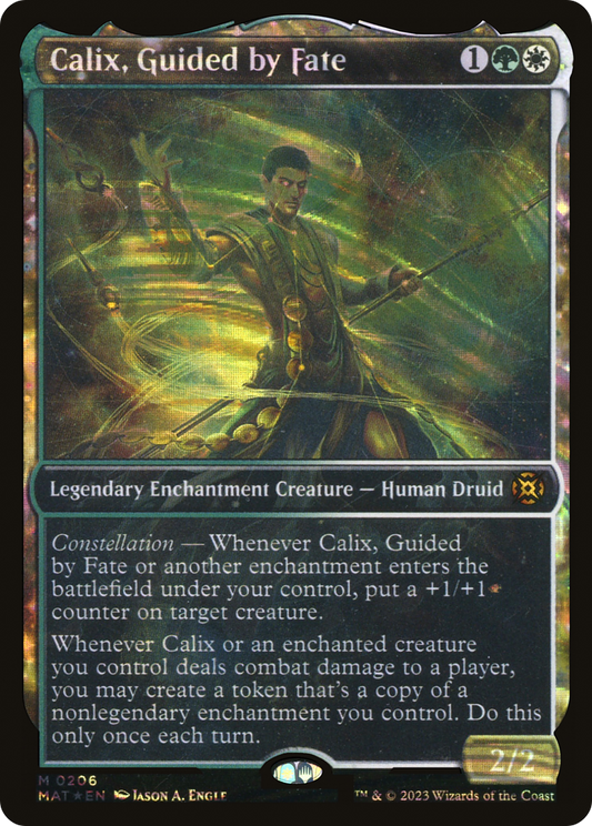 Calix, Guided by Fate (Halo Foil) (MAT-206) - March of the Machine: The Aftermath: (Showcase) Foil