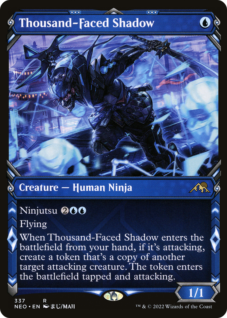 Thousand-Faced Shadow (Showcase)  (NEO-337) - Kamigawa: Neon Dynasty: (Showcase) Foil
