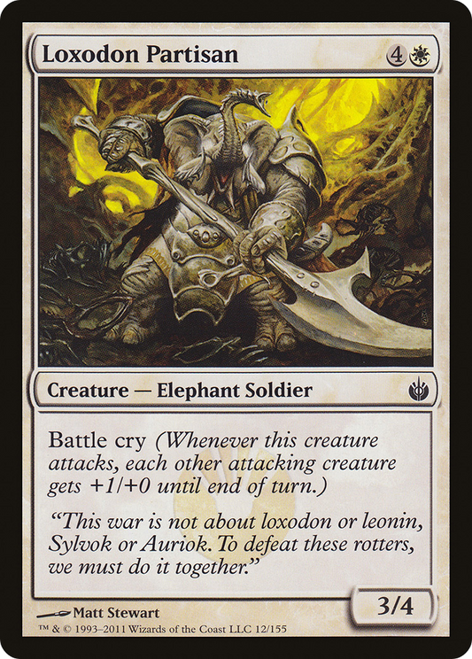 Loxodon Partisan (MBS-012) - Mirrodin Besieged Foil