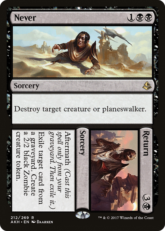 Never // Return (AKH-212) - Amonkhet Foil