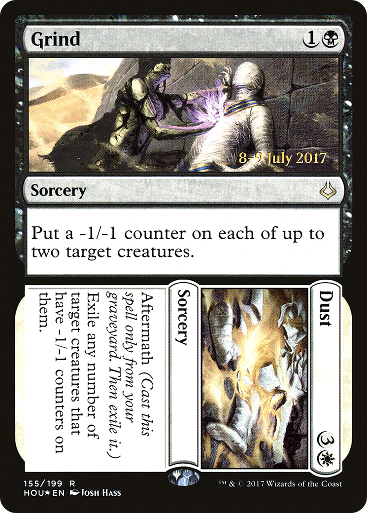 Grind // Dust (PRE-155S) - Hour of Devastation Promos (Prerelease) Foil