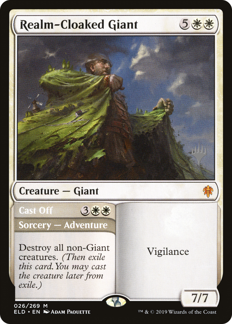 Realm-Cloaked Giant // Cast Off (PELD-26P) - Throne of Eldraine Promos Foil