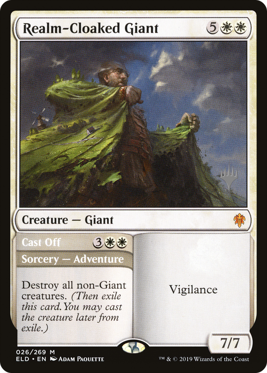 Realm-Cloaked Giant // Cast Off (PELD-26P) - Throne of Eldraine Promos Foil