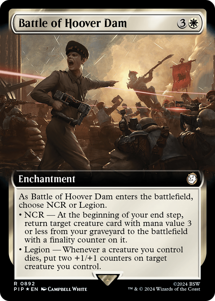 Battle of Hoover Dam (Extended Art) (Surge Foil) (PIP-892) - Fallout: (Extended Art) Foil