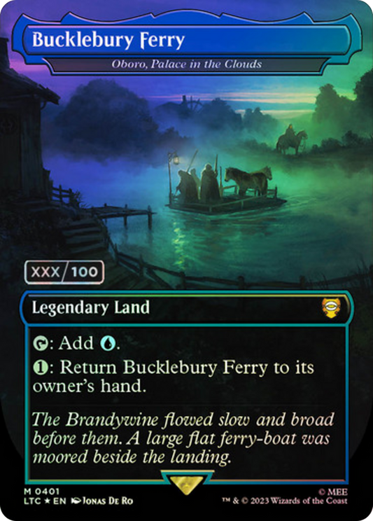 Bucklebury Ferry - Oboro, Palace in the Clouds (Serial Numbered) (LTC-401Z) - Tales of Middle-earth Commander / Bucklebury Ferry (Borderless) Foil