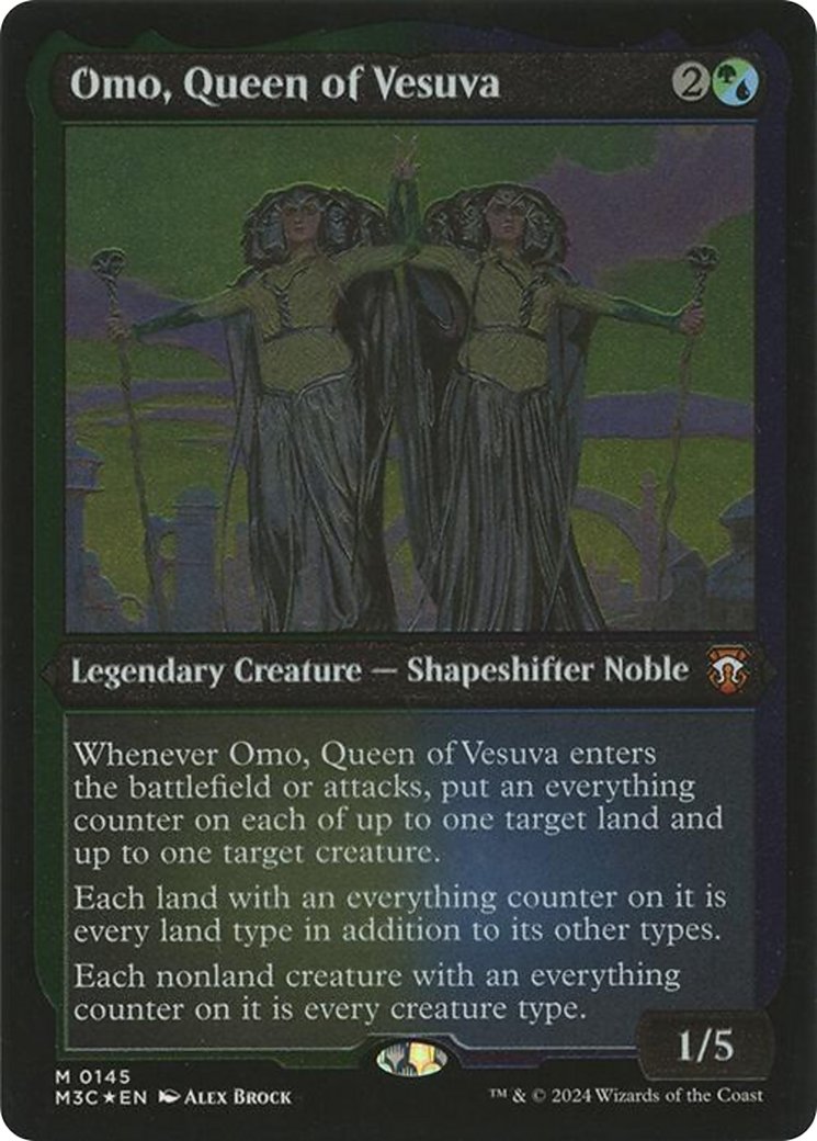 Omo, Queen of Vesuva (M3C-145) - Modern Horizons 3 Commander Etched Foil