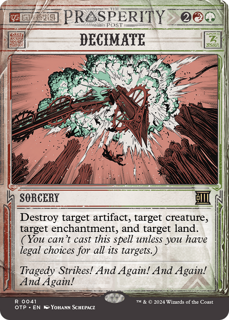 Decimate (OTP-041) - Breaking News: (Showcase) (Borderless) Foil