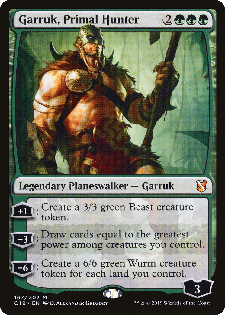 Garruk, Primal Hunter (C19-167) - Commander 2019