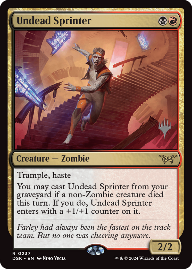 Undead Sprinter (PDSK-237P) - Duskmourn: House of Horror Promos Foil