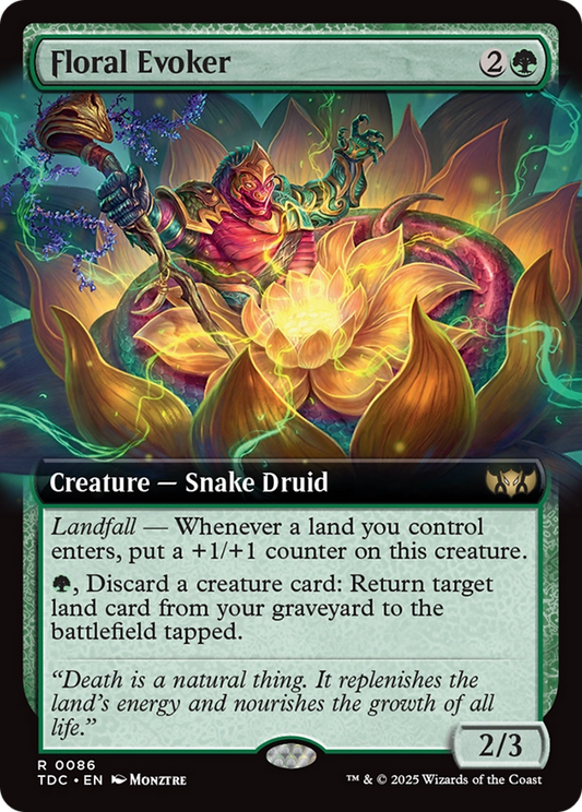 Floral Evoker (TDC-086) - Commander: Tarkir: Dragonstorm: (Extended Art)
