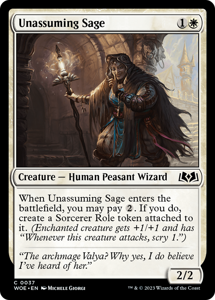 Unassuming Sage  (WOE-037) - Wilds of Eldraine