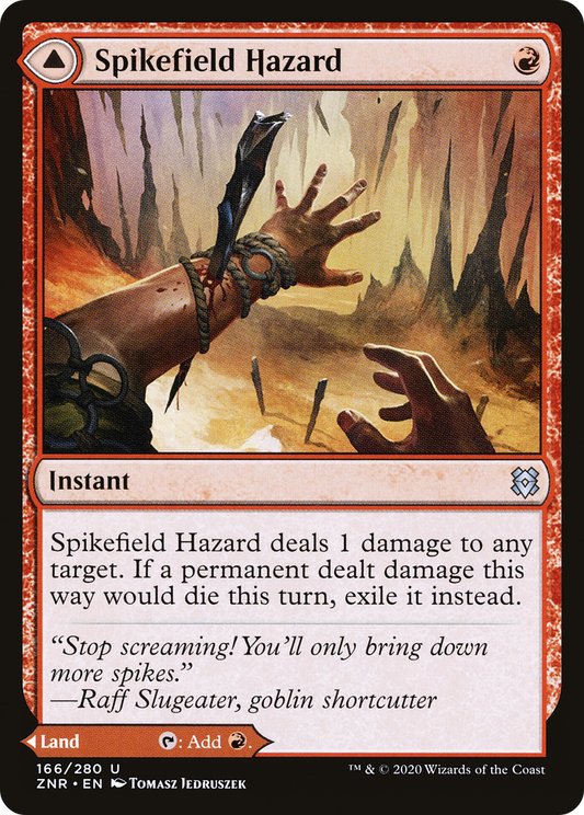 Spikefield Hazard // Spikefield Cave (ZNR-166) - Zendikar Rising Foil