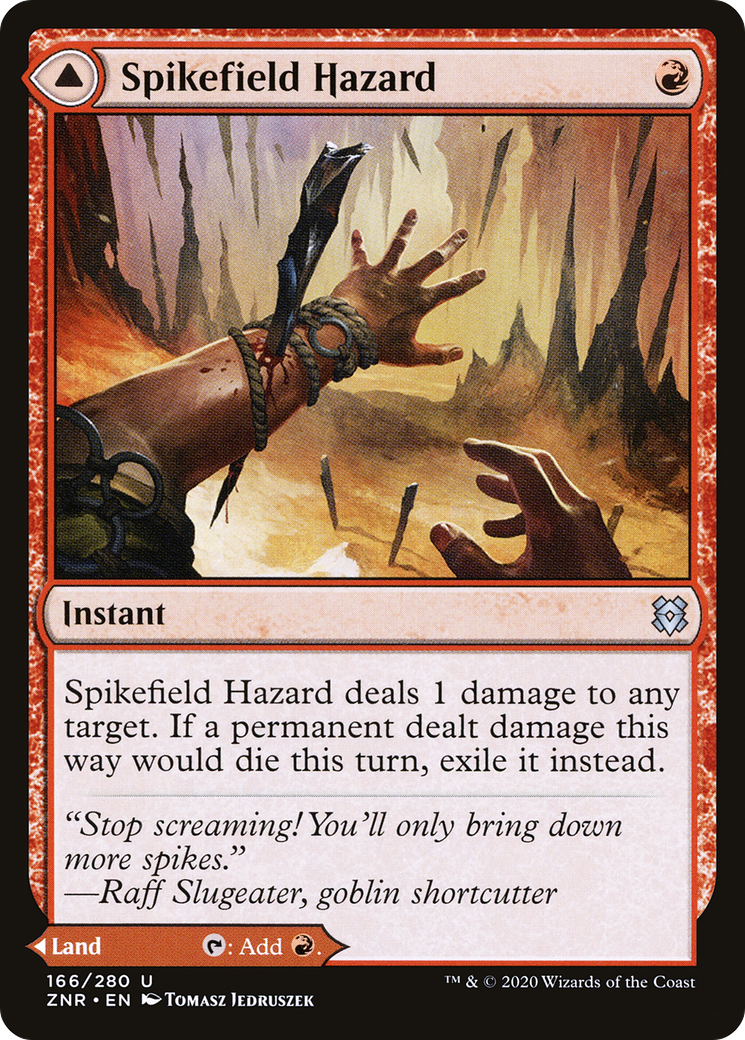 Spikefield Hazard // Spikefield Cave (ZNR-166) - Zendikar Rising Foil