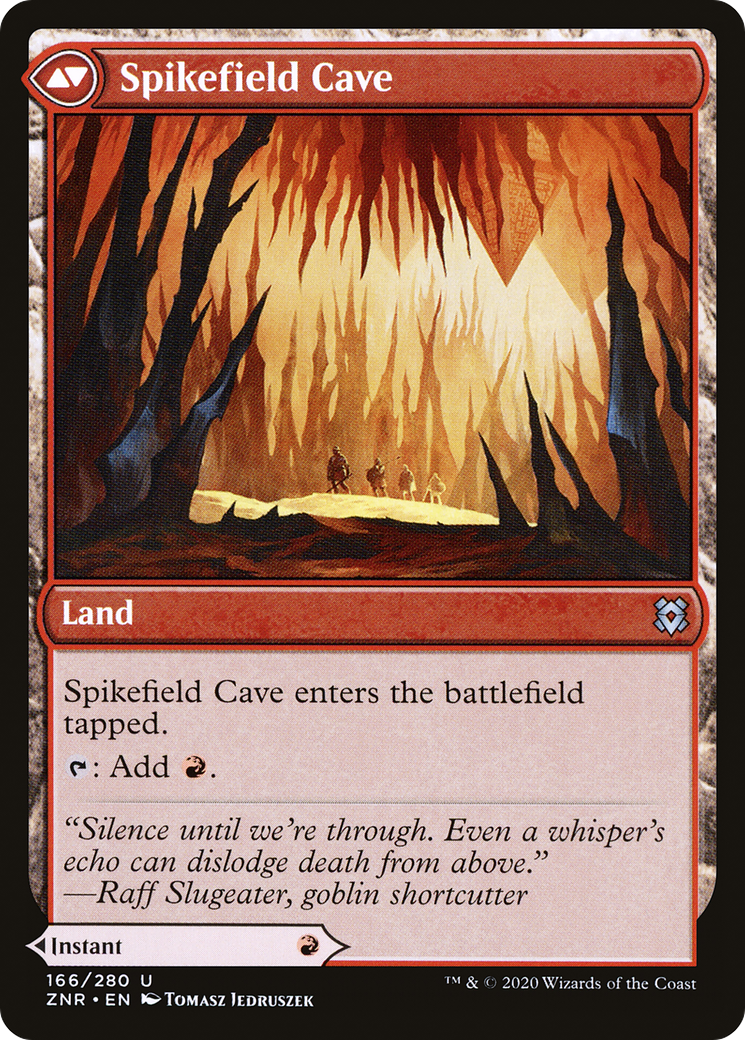 Spikefield Hazard // Spikefield Cave (ZNR-166) - Zendikar Rising Foil