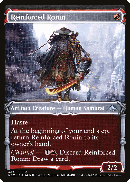 Reinforced Ronin (NEO-323) - Kamigawa: Neon Dynasty: (Showcase)