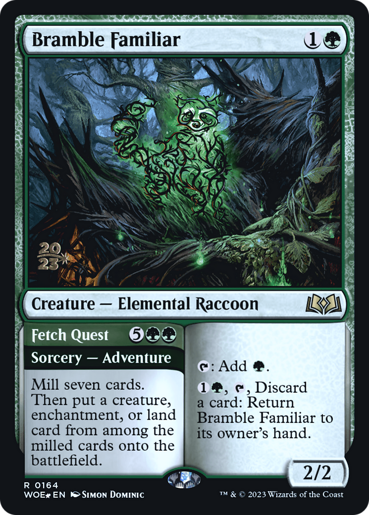 Bramble Familiar // Fetch Quest (PRE-164) - Wilds of Eldraine Promos (Prerelease) Foil
