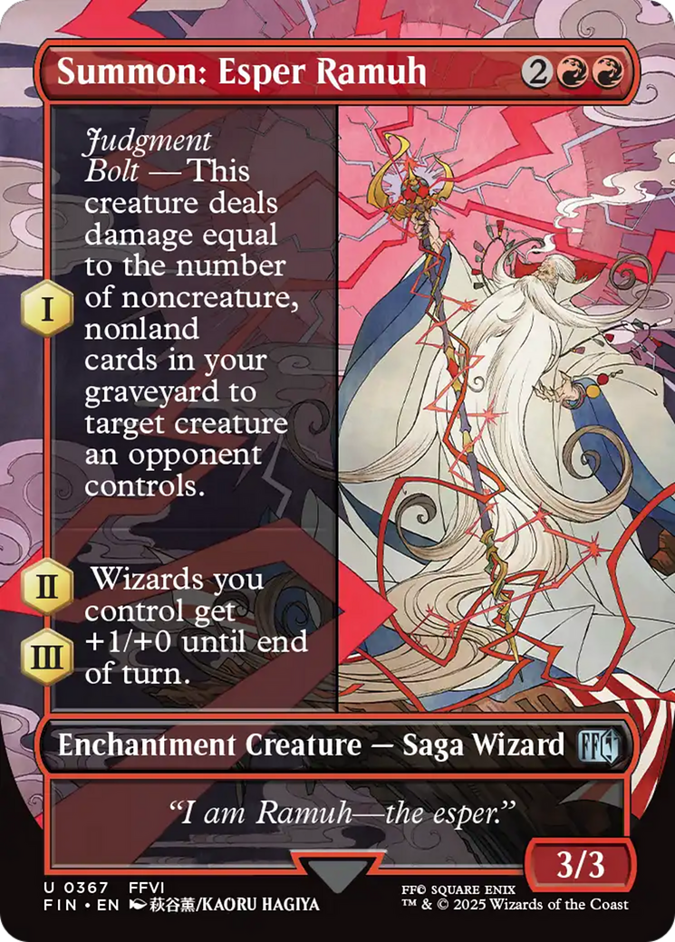 Summon: Esper Ramuh (Borderless) (FIN-367) - FINAL FANTASY (Borderless) Foil