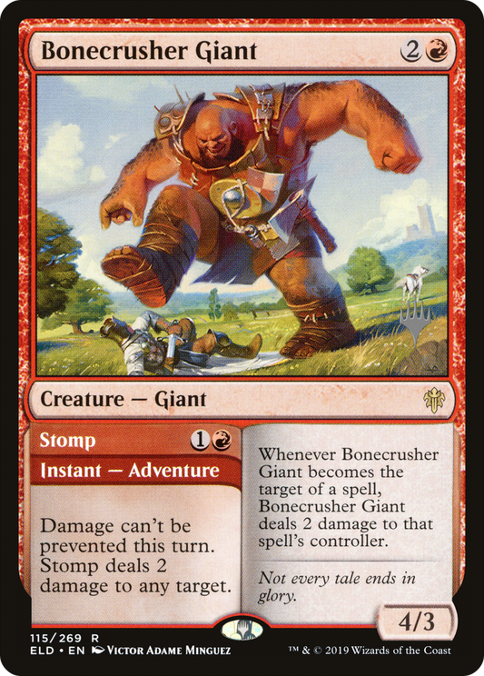Bonecrusher Giant // Stomp (PPELD-115P) - Throne of Eldraine Promos (Promo Pack) Foil