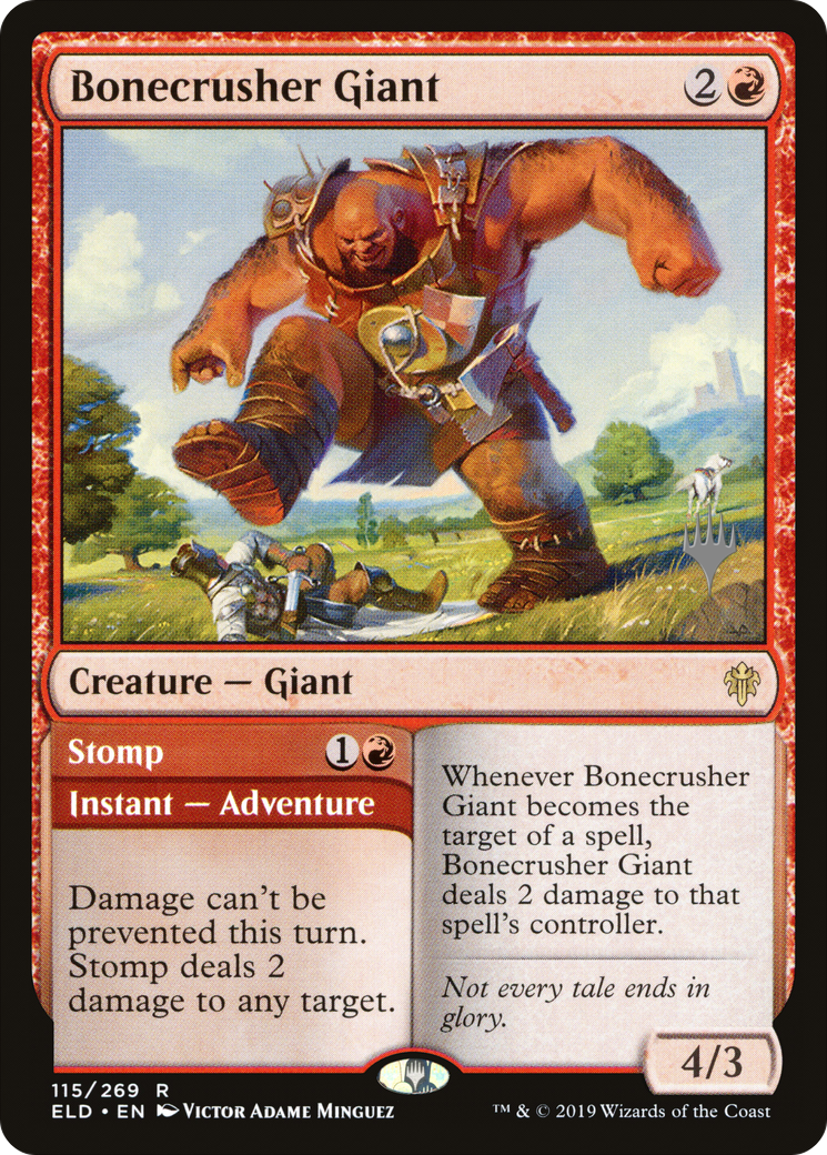 Bonecrusher Giant // Stomp (PPELD-115P) - Throne of Eldraine Promos (Promo Pack) Foil