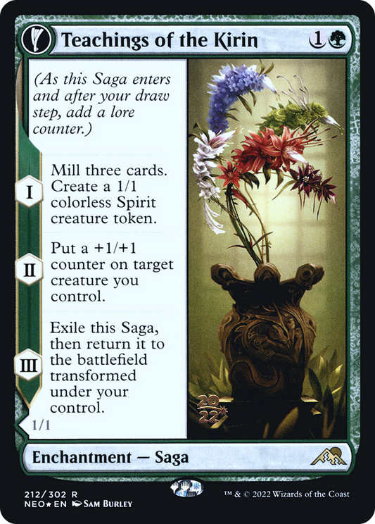 Teachings of the Kirin (PRE-212) - Kamigawa: Neon Dynasty Promos: (fandfc) Foil